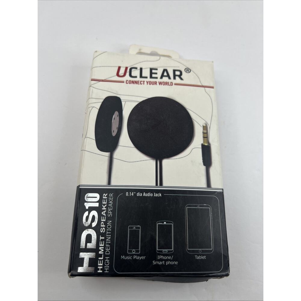 UClear HDS10X Helmet Speakers 40mm/1.57” Diameter 3.5mm/.14” Jack 8 Ohms 11022